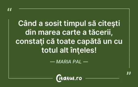 Când a sosit timpul să citeşti din ma... Când a sosit timpul să citeşti din ma...