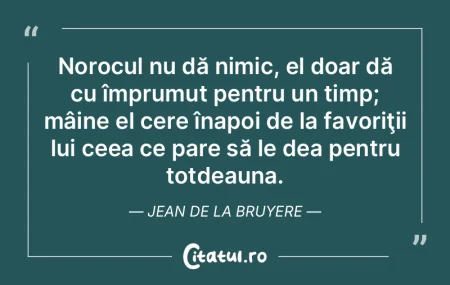Norocul nu dă nimic, el doar dă cu îm... Norocul nu dă nimic, el doar dă cu îm...