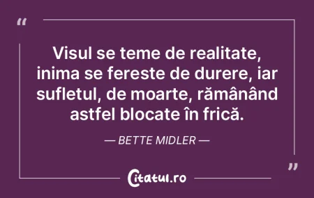Visul se teme de realitate, inima se fer... Visul se teme de realitate, inima se fer...