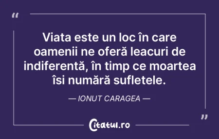 Viața este un loc în care oamenii ne o... Viața este un loc în care oamenii ne o...