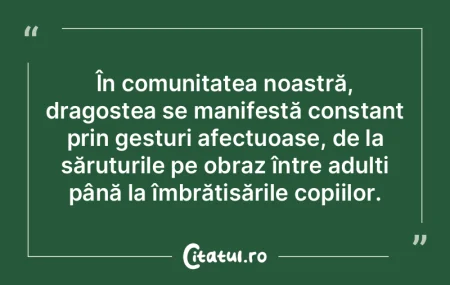 În comunitatea noastră, dragostea se m... În comunitatea noastră, dragostea se m...