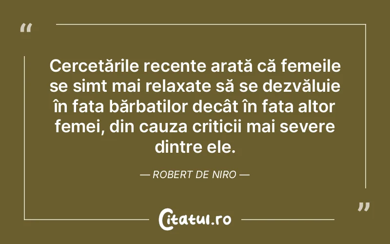 Citat Robert De Niro - citate spiritualitate