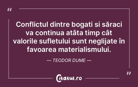 Conflictul dintre bogați și săraci va... Conflictul dintre bogați și săraci va...