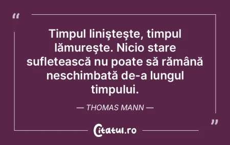 Timpul linişteşte, timpul lămureşte.... Timpul linişteşte, timpul lămureşte....