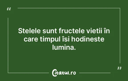 Stelele sunt fructele vieții în care t...