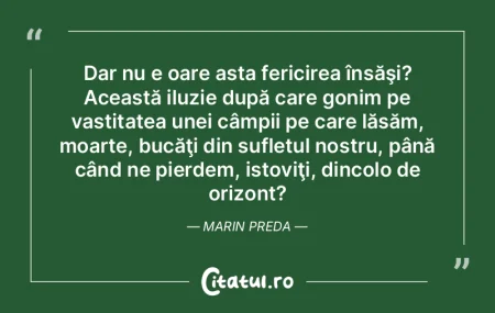 Dar nu e oare asta fericirea însăşi? ... Dar nu e oare asta fericirea însăşi? ...
