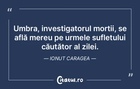 Umbra, investigatorul morții, se află ...