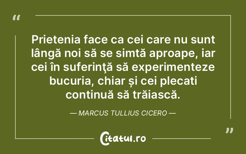 Citat Marcus Tullius Cicero - citate spiritualitate