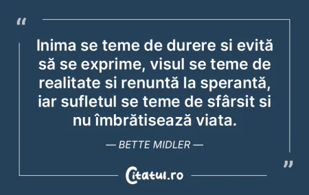 Inima se teme de durere și evită să s...