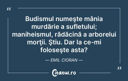 Budismul numeşte mânia murdărie a suf...