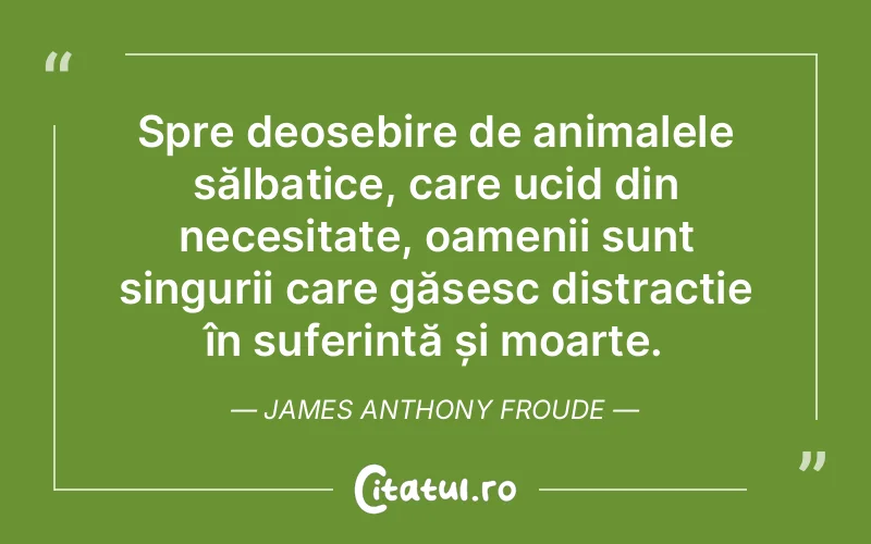 Citat James Anthony Froude - citate spiritualitate