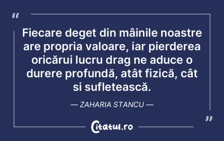 Fiecare deget din mâinile noastre are p...