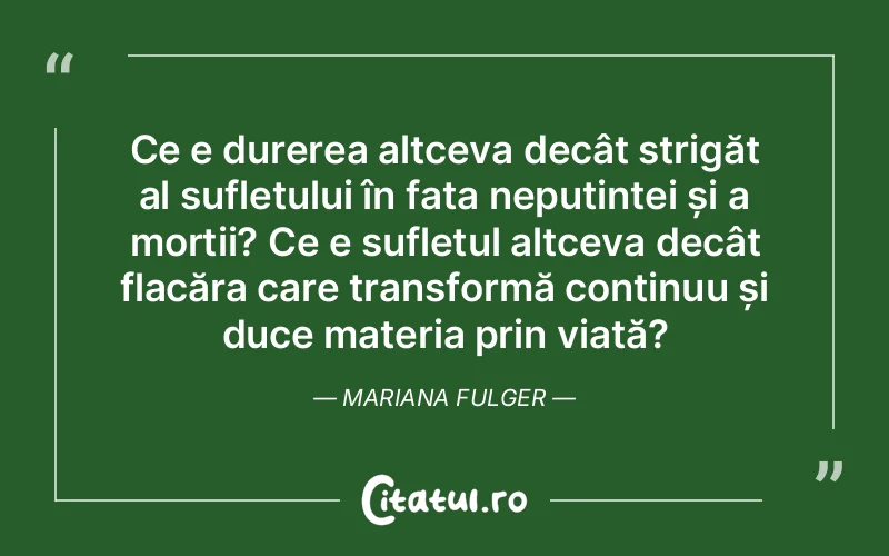 Citat Mariana Fulger - citate spiritualitate