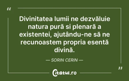 Divinitatea lumii ne dezvăluie natura p... Divinitatea lumii ne dezvăluie natura p...