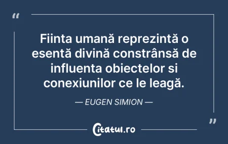 Ființa umană reprezintă o esență di... Ființa umană reprezintă o esență di...