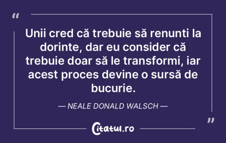 Unii cred că trebuie să renunți la do... Unii cred că trebuie să renunți la do...
