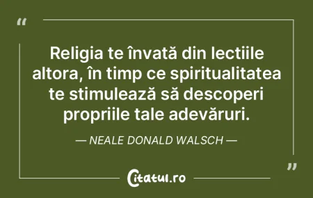 Religia te învață din lecțiile altor... Religia te învață din lecțiile altor...