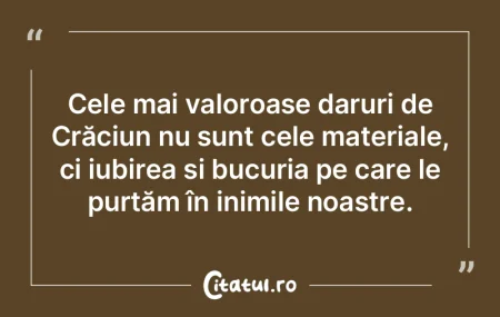Cele mai valoroase daruri de Crăciun nu...