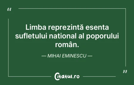 Limba reprezintă esența sufletului na�...
