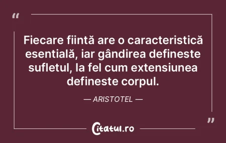 Fiecare ființă are o caracteristică e... Fiecare ființă are o caracteristică e...