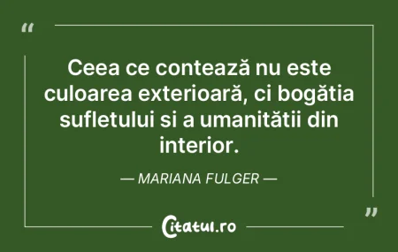 Ceea ce contează nu este culoarea exter... Ceea ce contează nu este culoarea exter...