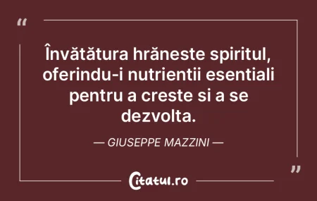 Învățătura hrănește spiritul, ofer... Învățătura hrănește spiritul, ofer...