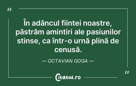 În adâncul ființei noastre, păstrăm... În adâncul ființei noastre, păstrăm...