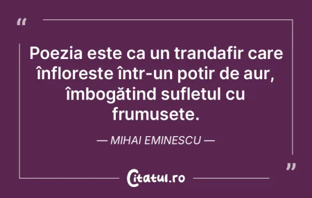 Poezia este ca un trandafir care înflor... Poezia este ca un trandafir care înflor...