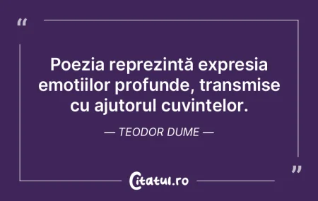 Poezia reprezintă expresia emoțiilor p...