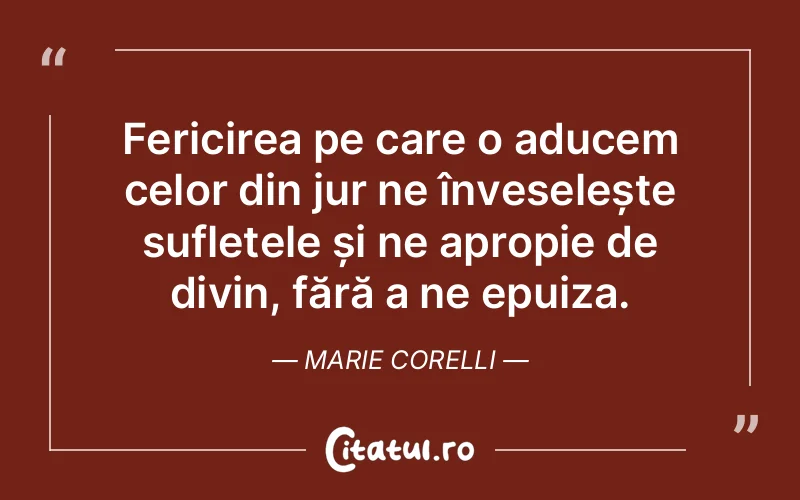 Citat Marie Corelli - citate spiritualitate