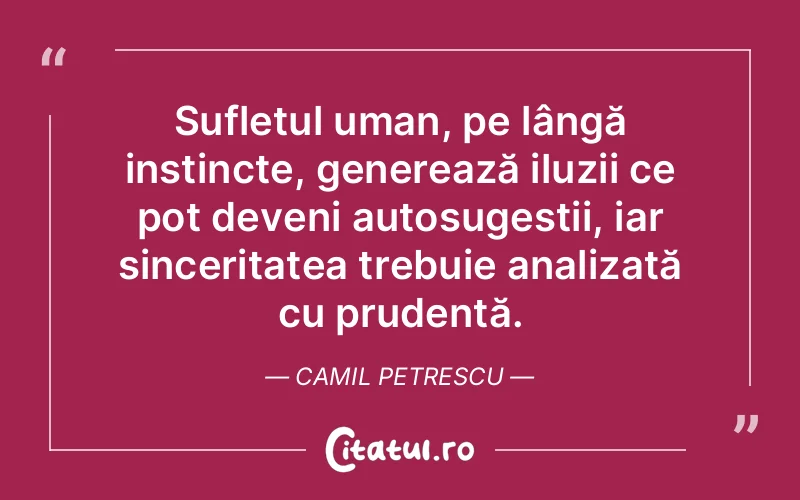 Citat Camil Petrescu - citate spiritualitate