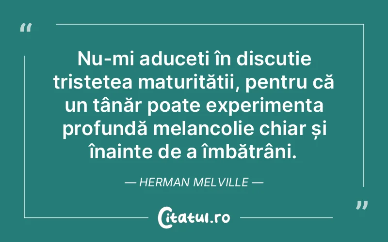 Citat Herman Melville - citate spiritualitate