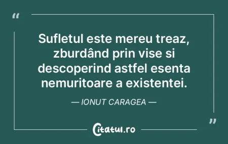 Sufletul este mereu treaz, zburdând pri... Sufletul este mereu treaz, zburdând pri...