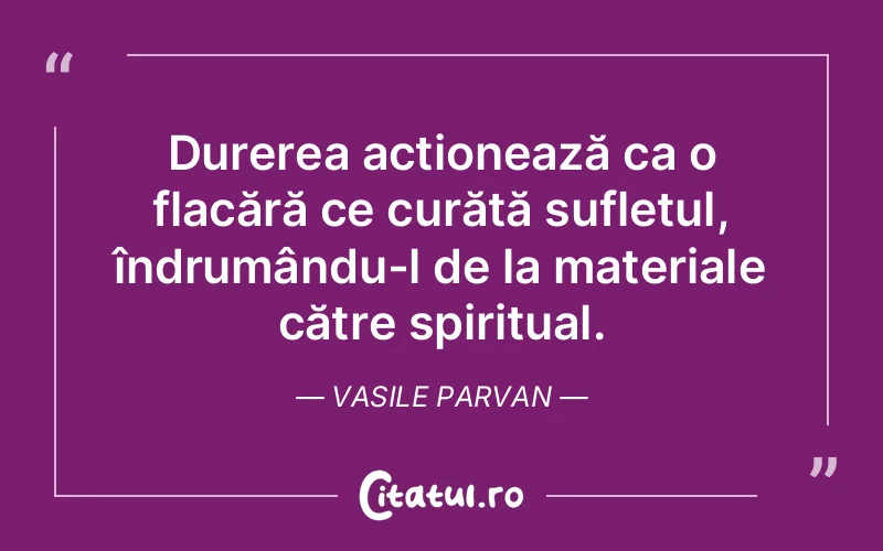 Citat Vasile Parvan - citate spiritualitate