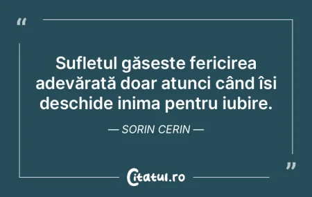 Sufletul găsește fericirea adevărată... Sufletul găsește fericirea adevărată...