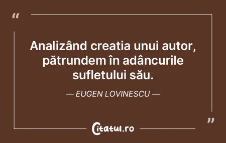 Analizând creația unui autor, pătrund...