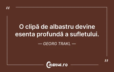O clipă de albastru devine esența prof... O clipă de albastru devine esența prof...