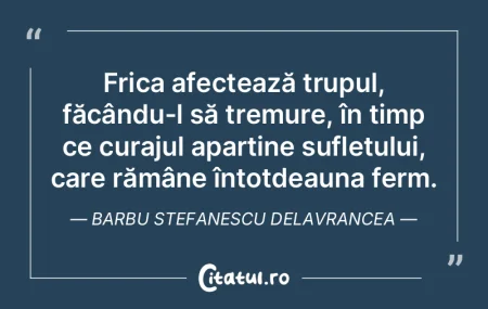 Frica afectează trupul, făcându-l să... Frica afectează trupul, făcându-l să...