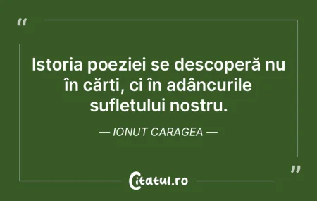 Istoria poeziei se descoperă nu în că... Istoria poeziei se descoperă nu în că...