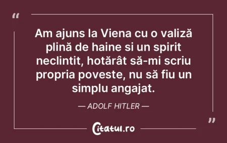 Am ajuns la Viena cu o valiză plină de...