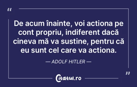 De acum înainte, voi acționa pe cont p... De acum înainte, voi acționa pe cont p...