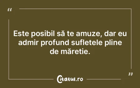 Este posibil să te amuze, dar eu admir ... Este posibil să te amuze, dar eu admir ...