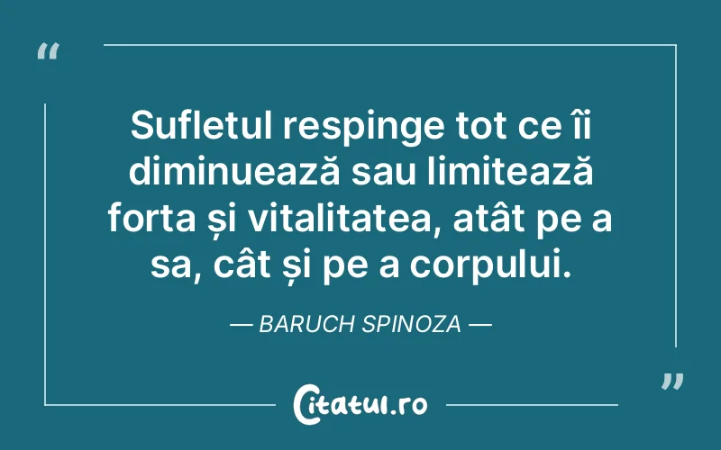 Citat Baruch Spinoza - citate spiritualitate