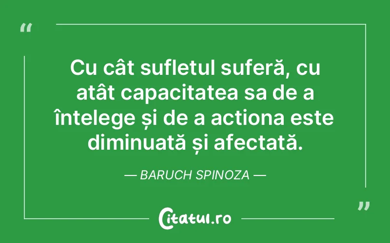 Citat Baruch Spinoza - citate spiritualitate