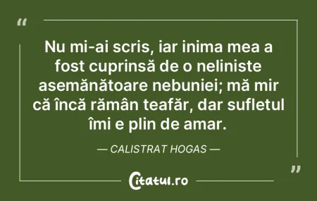 Nu mi-ai scris, iar inima mea a fost cup... Nu mi-ai scris, iar inima mea a fost cup...