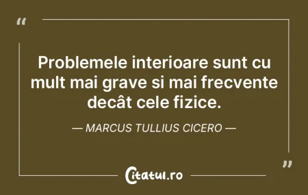 Problemele interioare sunt cu mult mai g... Problemele interioare sunt cu mult mai g...