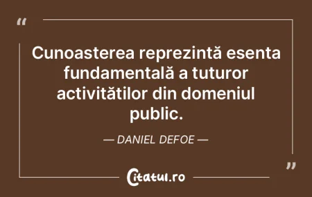 Cunoașterea reprezintă esența fundame... Cunoașterea reprezintă esența fundame...