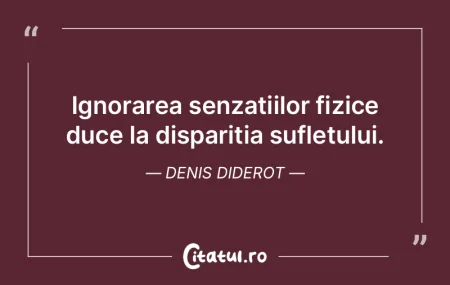 Ignorarea senzațiilor fizice duce la di... Ignorarea senzațiilor fizice duce la di...