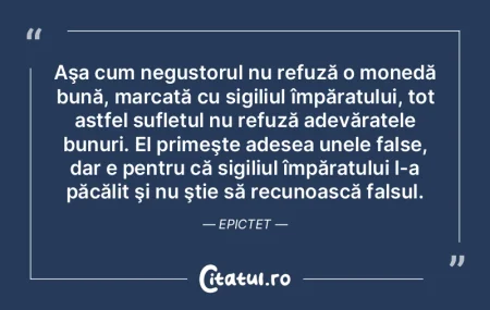 Aşa cum negustorul nu refuză o monedă... Aşa cum negustorul nu refuză o monedă...