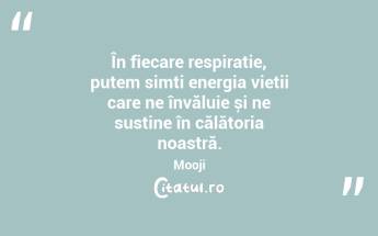 În fiecare respirație, putem simți energia vieții care ne învăluie și ne susține în călătoria noastră. Mooji...